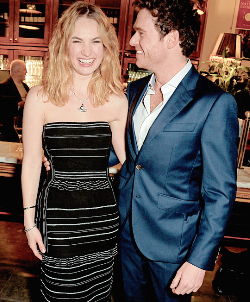 richard-madden:Lily James and Richard Madden at the Romeo and Juliet Press Night After Party (x) 