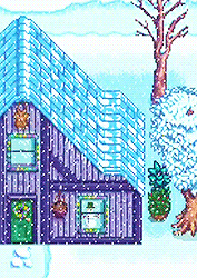 ladyennefers:stardew valley in the winter ☃️❄️
