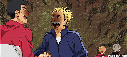florenpattz:    Karasuno vs Nekoma sportsmanship   INMADUROS JAJAJAJAJAA <3