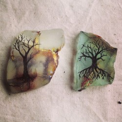 morganlinforth:  Sea glass trees by Morgan