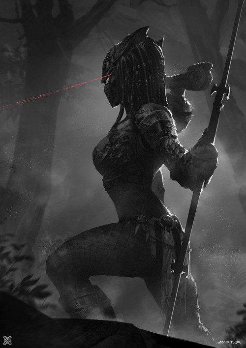 mouseyman99:  ourobogt:  superiottr:  superiottr:  cyberclays:   Female Predator  - fan art by  mist XG     Muh d :x  Maybe now that shape of water won an Oscar Hollywood can stop being cowards & give us the beautiful female yautja/Predator we deserve