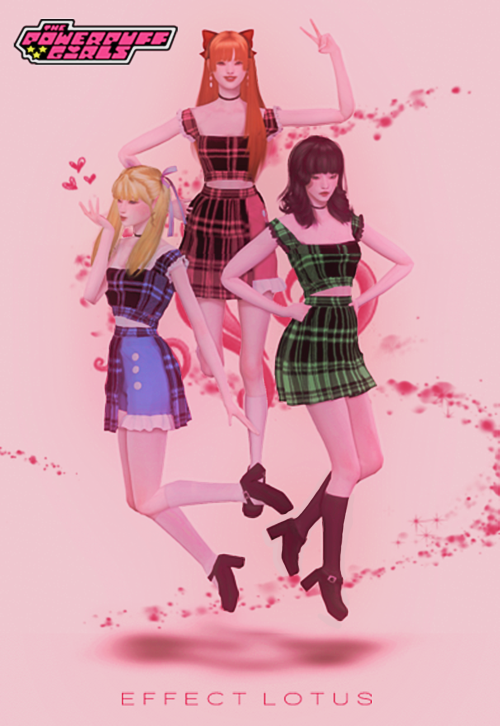 [EL] POWERPUFF GIRLS POSEPACK (This posepack includes 3 group poses)You will NEED:-andrew’s po