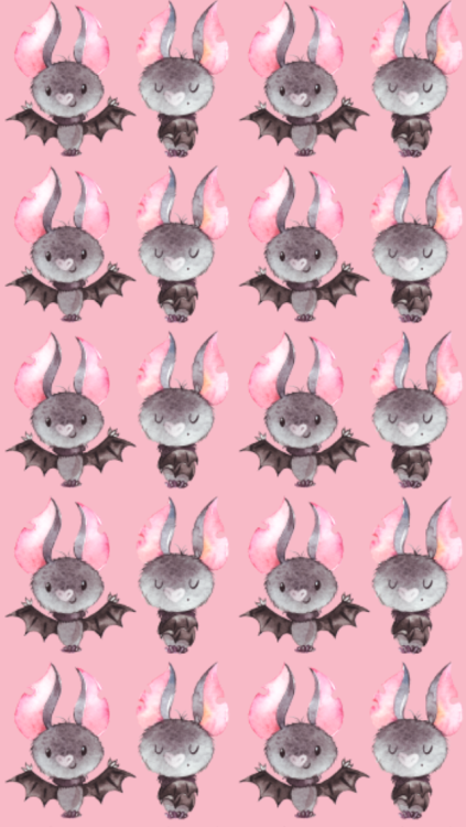 cgl-graphics:Pink & black watercolour bats