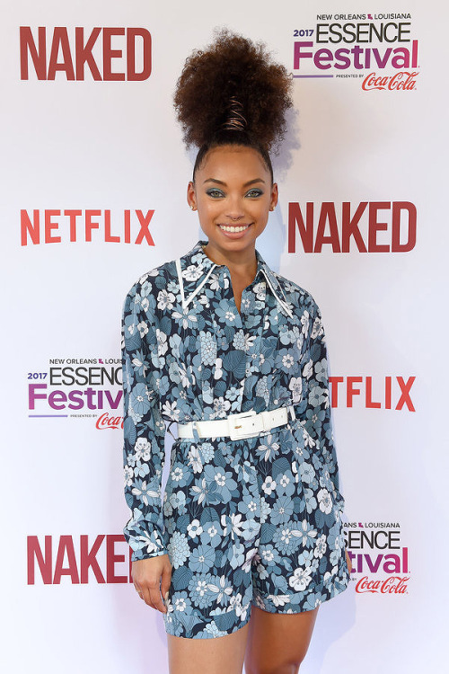 soph-okonedo:Logan Browning at the Premiere of Netflix Original Film “Naked” At The 2017 Essence Fes