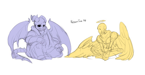 skellyhell:sanspar:wanna doodles @skellyhell au, RebornTale. really good stuffs and I’m a sucker for characters with wings… i notice there were some underswap ver for it too :’3 so i end up doodling them as well. hope u don’t mind skelly.Dude,