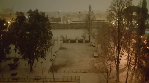 it has been snowing all night, so nICE it never snows here