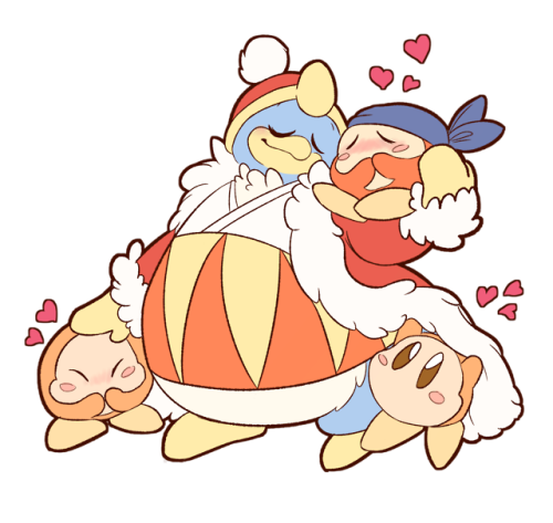 swaltersart:king dedede individually tucks every single waddle dee into bed