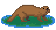 Day 3481 #pixel art#otter#doodle#nature#animal#daily drawing
