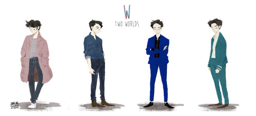 ink-dot-kay:  MOST FAVORITE KANG CHUL’S OUTFITS!CUZ ‘W TWO WORLDS’ IS SO FREAKING GOOD!!