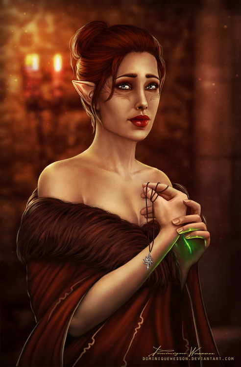 dominiquewesson:Dejanira Lavellan (OC character)from Dragon Age fandom.Commission for a lovely @debb