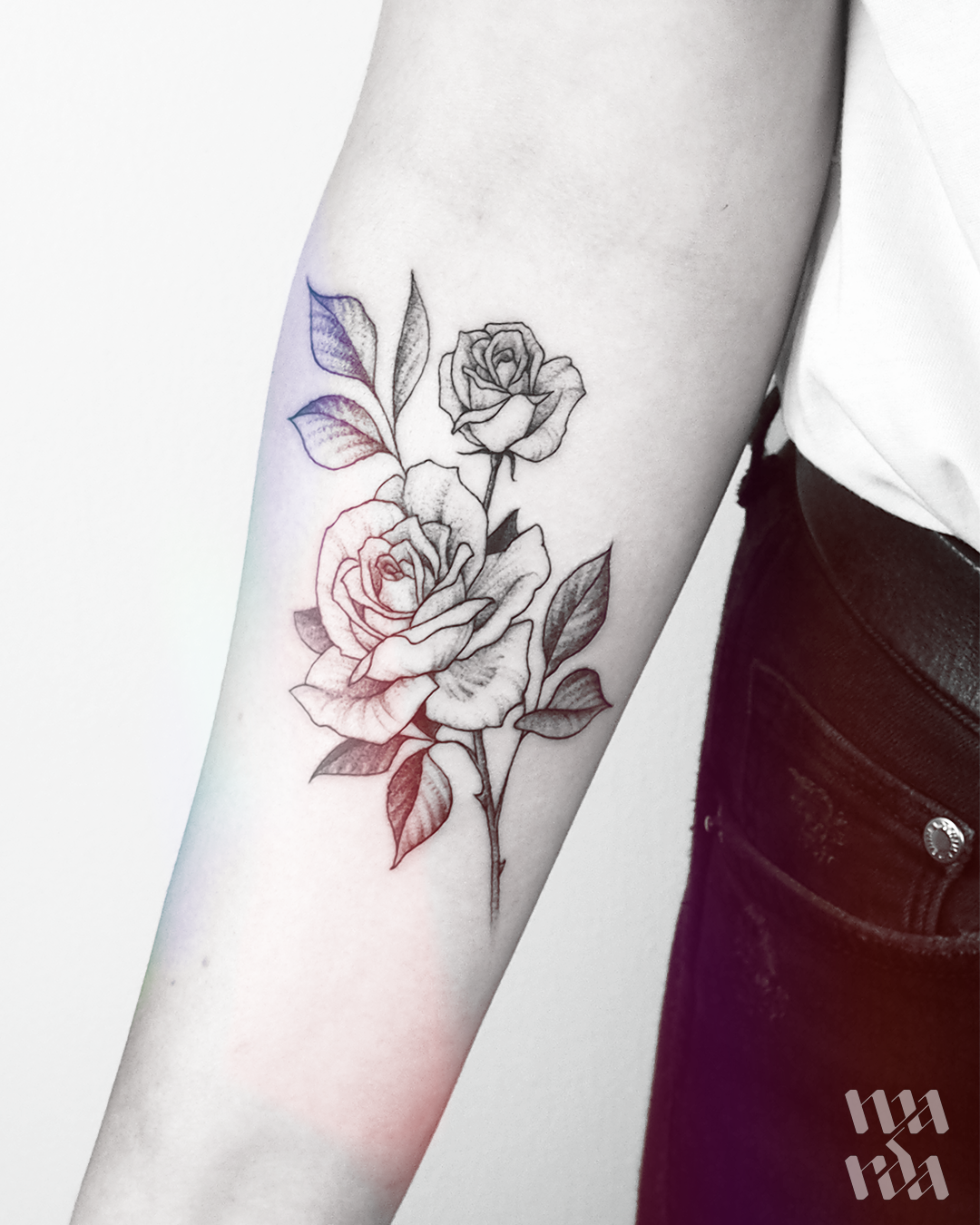 Tattoo uploaded by Carlos U Man  Roses tattoo roses blackandgrey  linework traditional  Tattoodo
