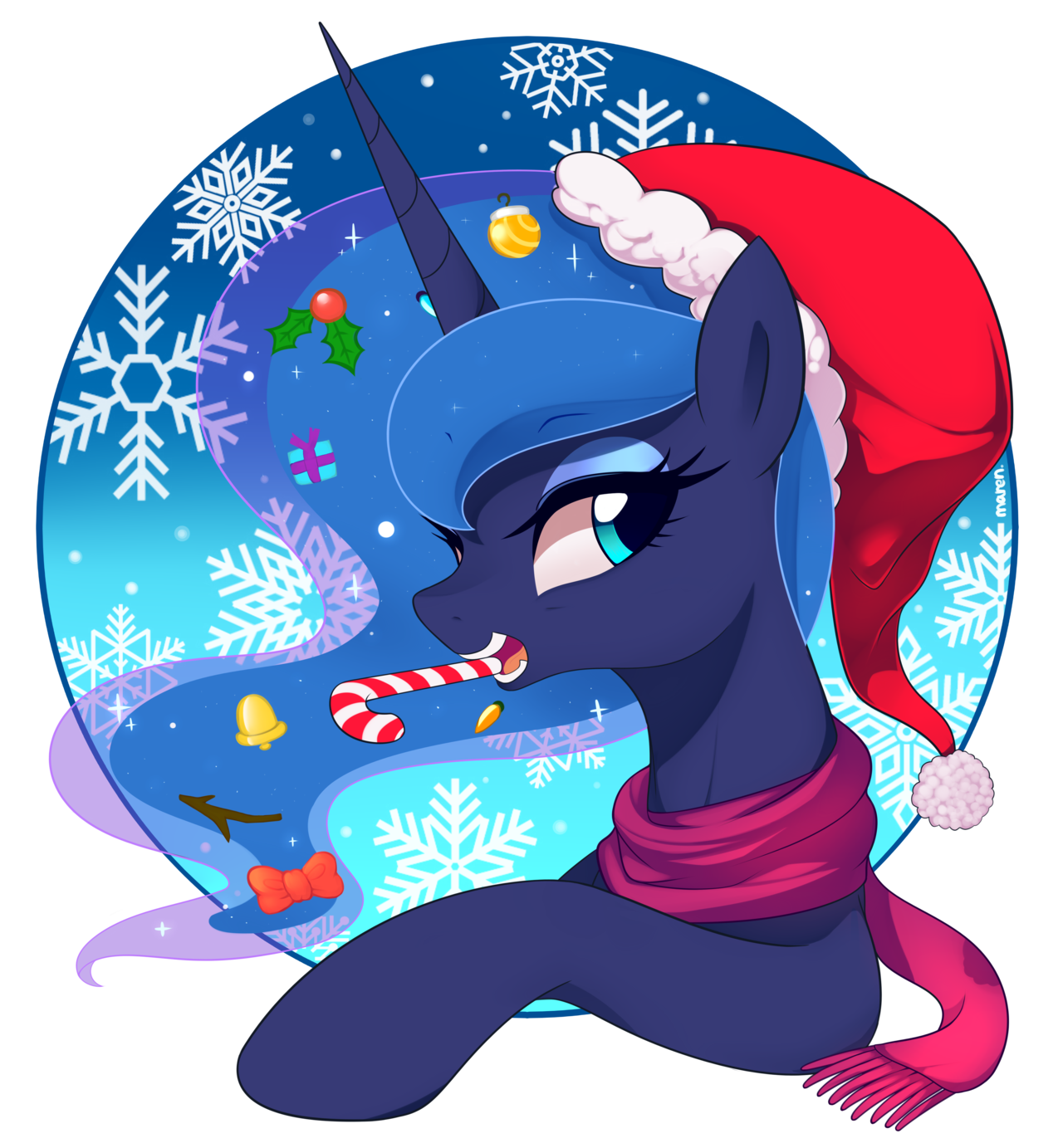 marenlicious:   Commission: Luna’s Christmas style  by Marenlicious  