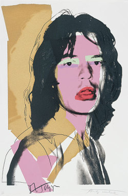 candys-rock-and-vintage:  Mick por Andy Warhol