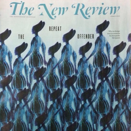 alexanderfury:Great cover of The New Review from today’s Independent. Article of the spectacle of Mc