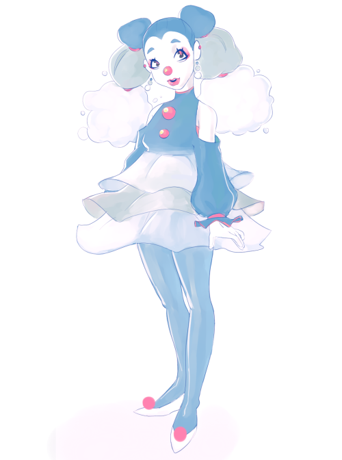 sonicthehedge:  my gijinka designs of popplio and brionne! kinda wanna put more clown design on brionne…   <3 <3 <3