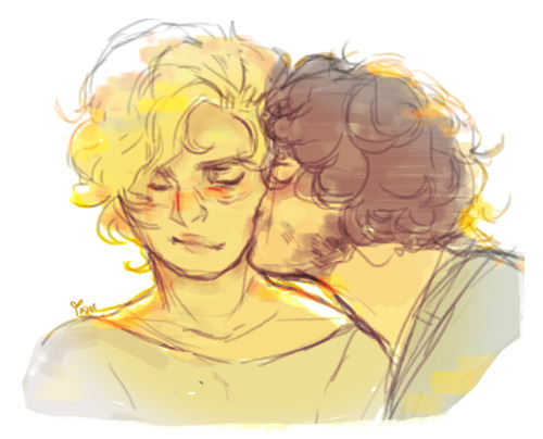 plantk-art:and then R whispered in enjolras ear “Long live the monarchy”