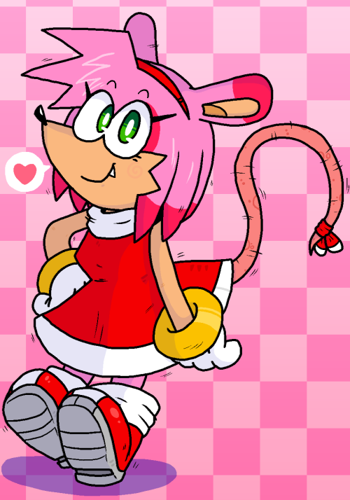 genopaint: Really wanted to draw Amy Rose today, so I spent my time redrawing a few of my old Amy a