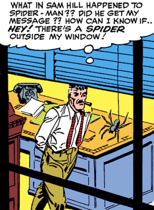 Is Ol’ Skin-Flint talkin’ to that spider, or am I goin’ nuts?Amazing Spider-Man An