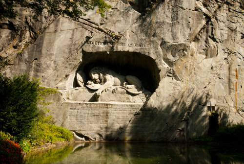 before-life:    The Lion Monument, Switzerland by  brianbishop