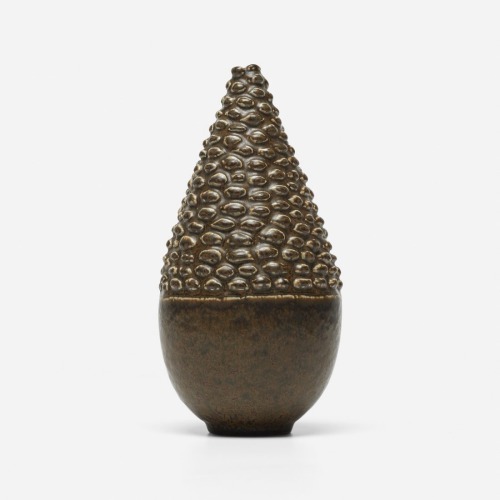 Axel Salto, Budding Vase, 1960. Glazed Stoneware. For Royal Copenhagen.