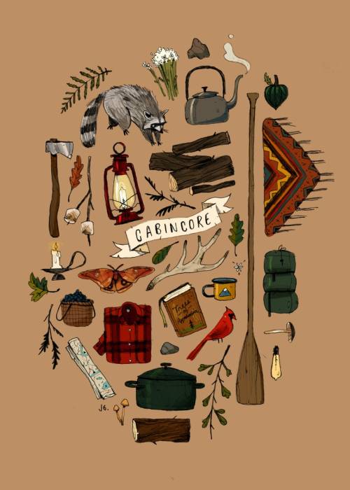 snootyfoxfashion:Cottagecore and Cabincore Art Prints by jamiegreenart