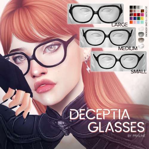 pralinesims:DECEPTIA GlassesHi guys!! I’m back with a big set of glasses, which I’ve bee