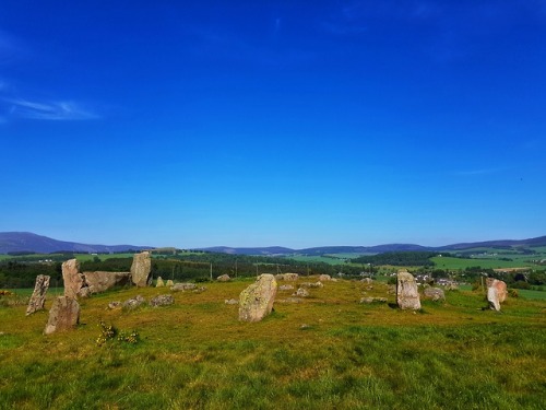 Tomnavrie Recumbent Stone Circle, nr Garland, Scotland, 28.5.18. A stunning recumbent stone circle o