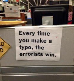 tastefullyoffensive:  The copy desk at the