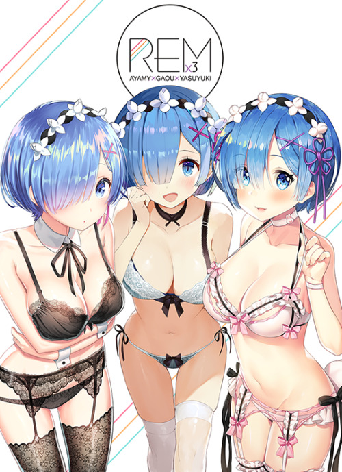 a-titty-ninja:  「レムxレムxレム」 by あやみ | Twitter ๑ Permission to reprint was given by the artist ✔.