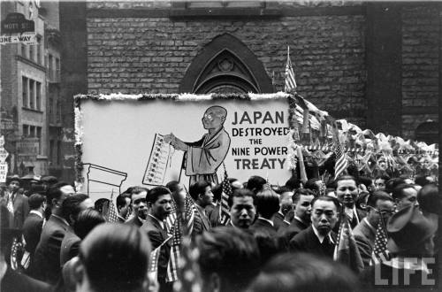 orientallyyours:Chinese Humiliation Parade, May 10, 1938. New York City. Photographer: Peter Stackpo