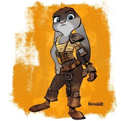 Tophatandgoggles:  Furry-Osa #Madmax #Zootopia #Mashup #Judyhopps #Furiosa #Fanart