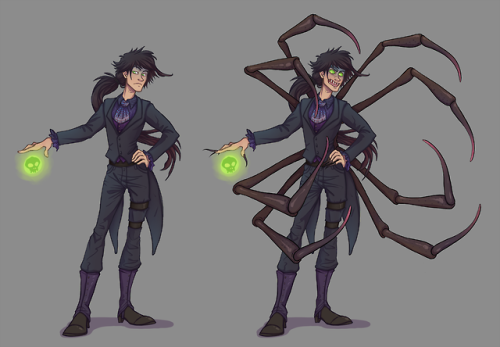 Pretty epic d&amp;d character design commission and fully inked illustration from the past week.