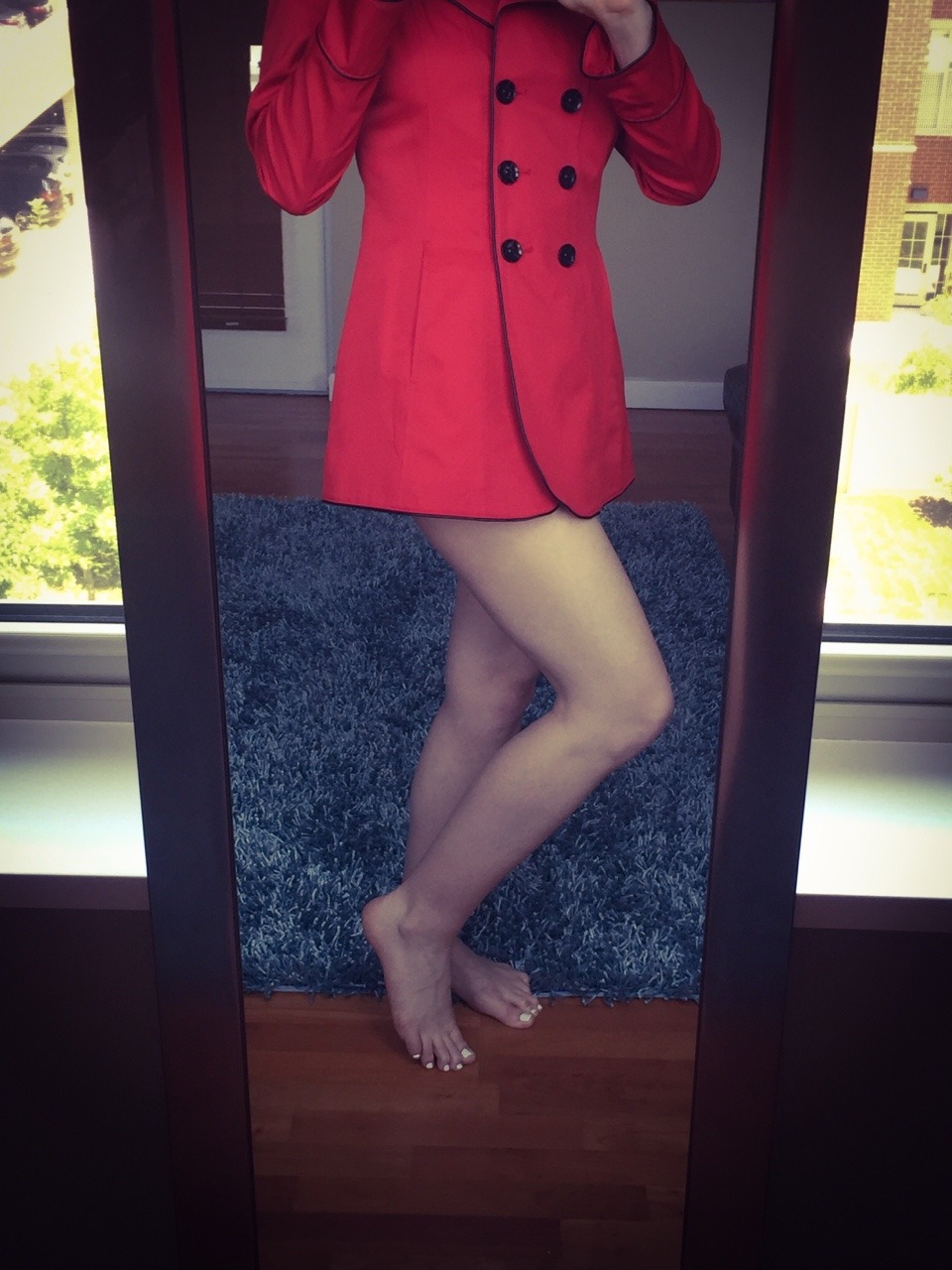 orgasmicsince94:  Red pea coat