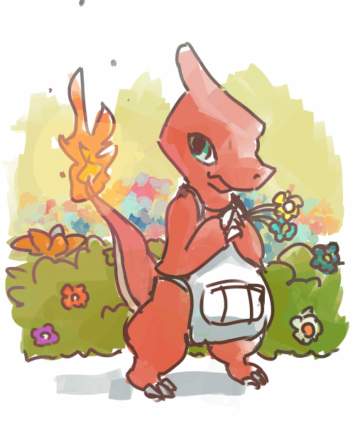 ouroporos:  I found an artist drew Charmeleon as a florist in the comic and actually