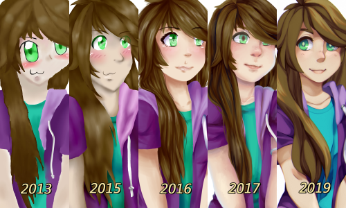 annual redraw of my first digital art! instagram | dA 