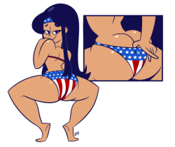 Eternalshotacentral: 4Th Of July 2017: Blue Moon Commissioned Artwork Done By: @Lookatthatbuttyo
