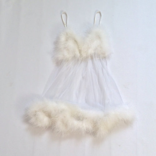 Porn photo etsygold:  Angel feather nightie (more information,