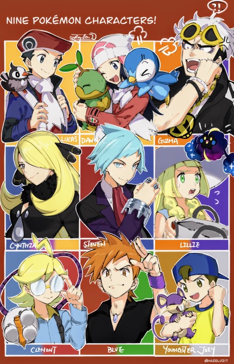 Nine Pokémon characters!