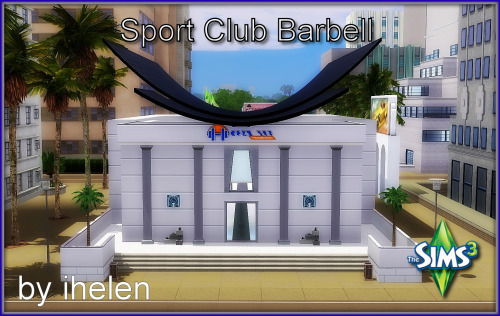 Sport Club Barbell by ihelenRemakeLot 40*26No CCDownload at ihelensims site