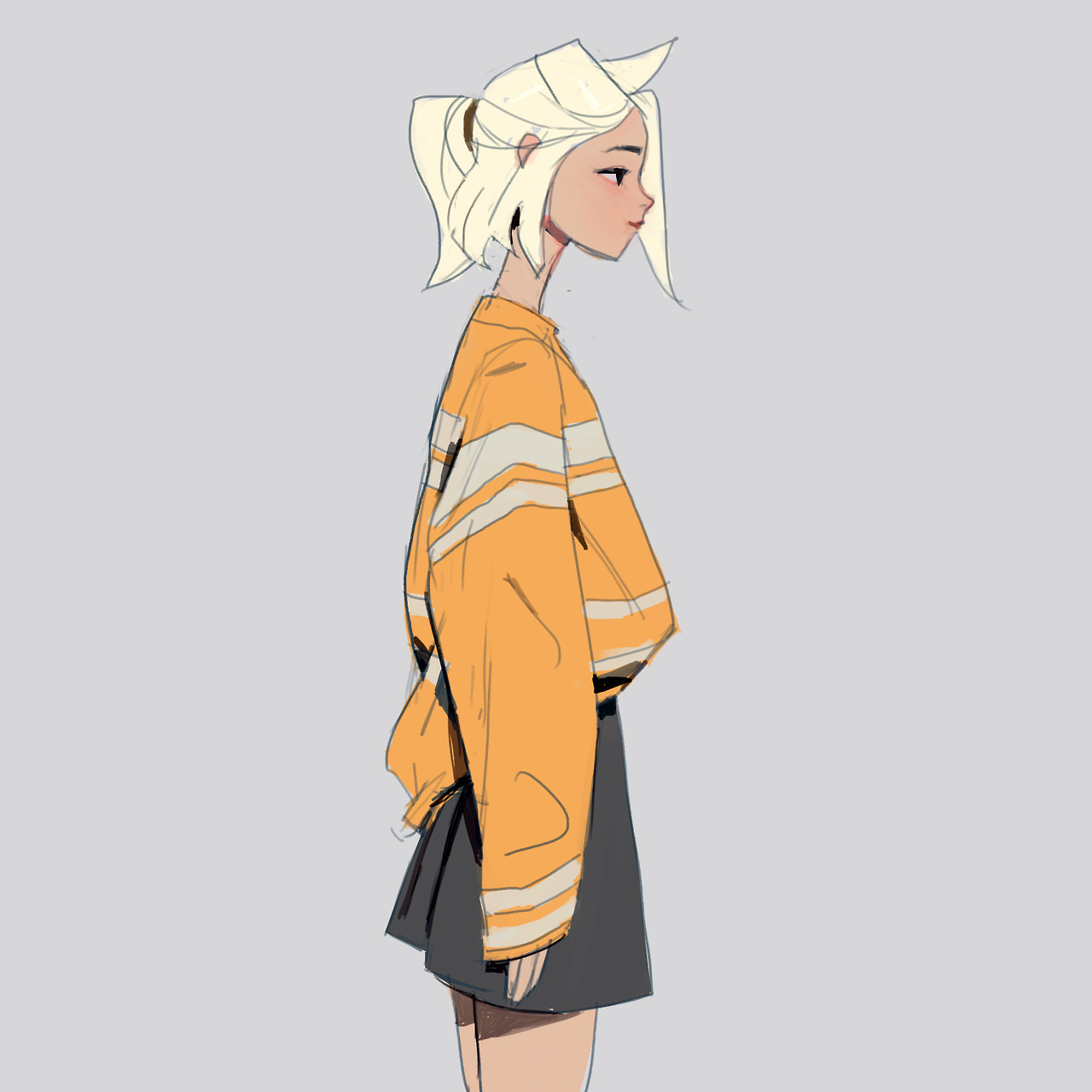 samuelyounart: 55. Dva 56. Mercy 57. Tracer Overwatch fashion week :P 
