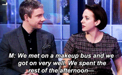 sherlockens:  M: So we checked that we were both single. A: Which we were. M: Well