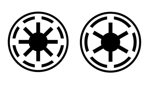 scificity:Does anyone know the difference between the two Republic emblems? (8-spoke vs 6-spoke?)htt