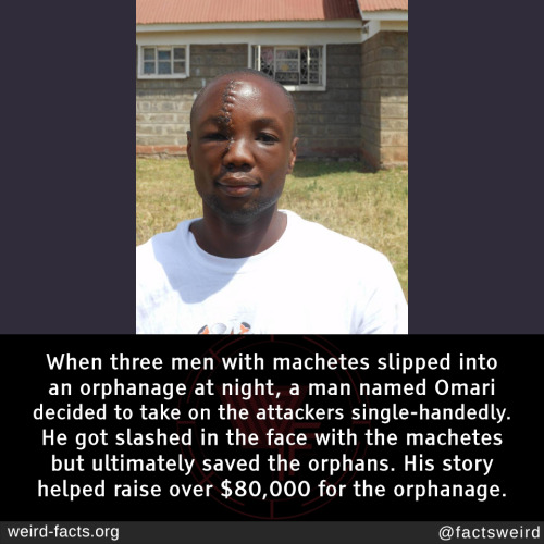 mindblowingfactz:When three men with machetes slipped into an orphanage at night, a man by the name 