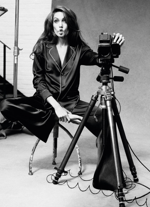 stars-et-shooting:  Angelina Jolie’s self portrait with Hasselblad. 