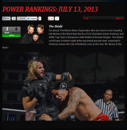 wwesethrollins:  This weeks WWE Power Ranking!