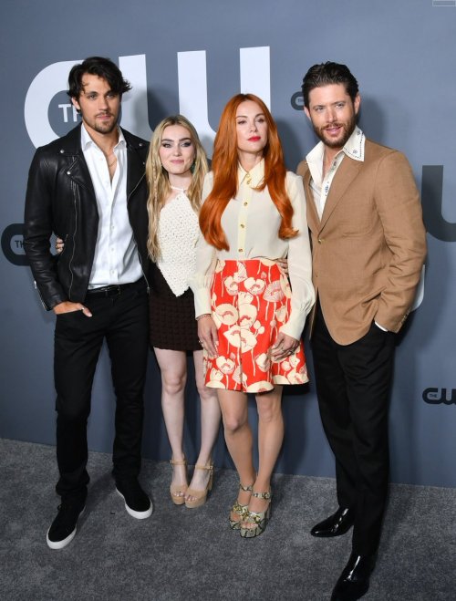 Jensen and Danneel Ackles, Meg Donnelly, and Drake Rodger attend the CW&rsquo;s 2022 Upfronts at