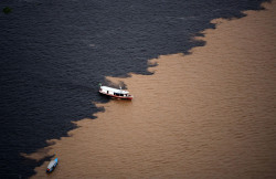 justbmarks:  Meeting of Waters. Amazonas, Brazil.