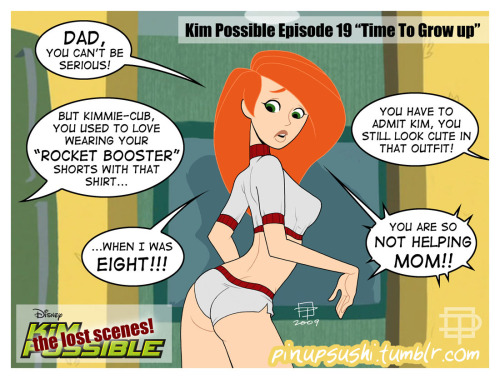 grimphantom:  pinupsushi:  Here are three Kim Possible images that I had posted on DA - two got deleted and one that wasn’t.“Hot Tub Party” and “Feel The Burn” were actually deemed images depicting the “sexualization of an underaged character“,