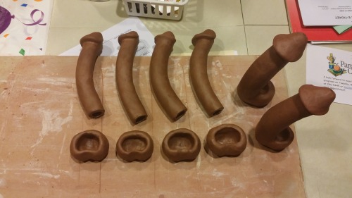 upright penis pipe - making process - TheSpicyPotter  www.etsy.com/shop/TheSpicyPotter