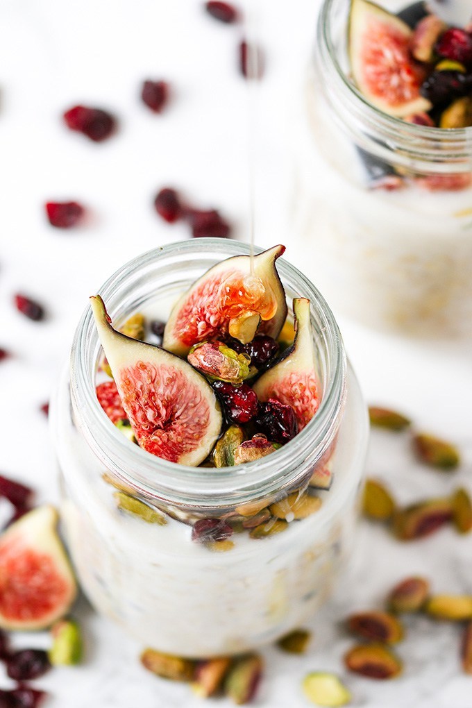 fullcravings:Overnight Oats with Figs and Nuts